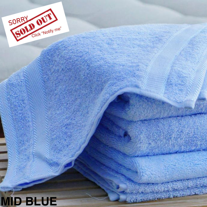 Kingtex Embroidered Hand Towel Mid Blue