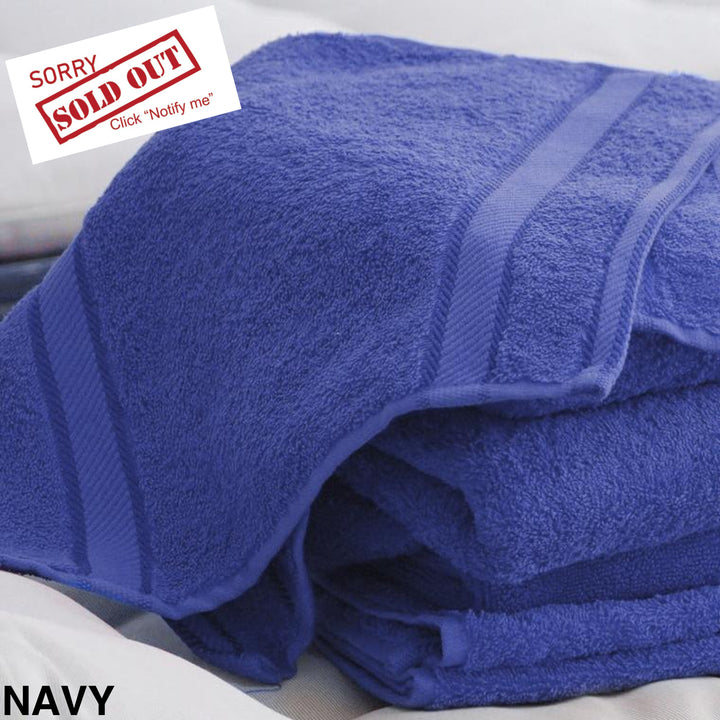 Kingtex Embroidered Hand Towel Navy