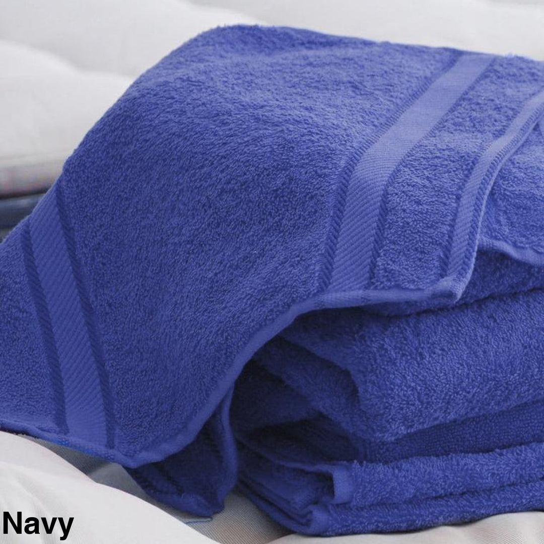 Kingtex Embroidered Hand Towel Navy