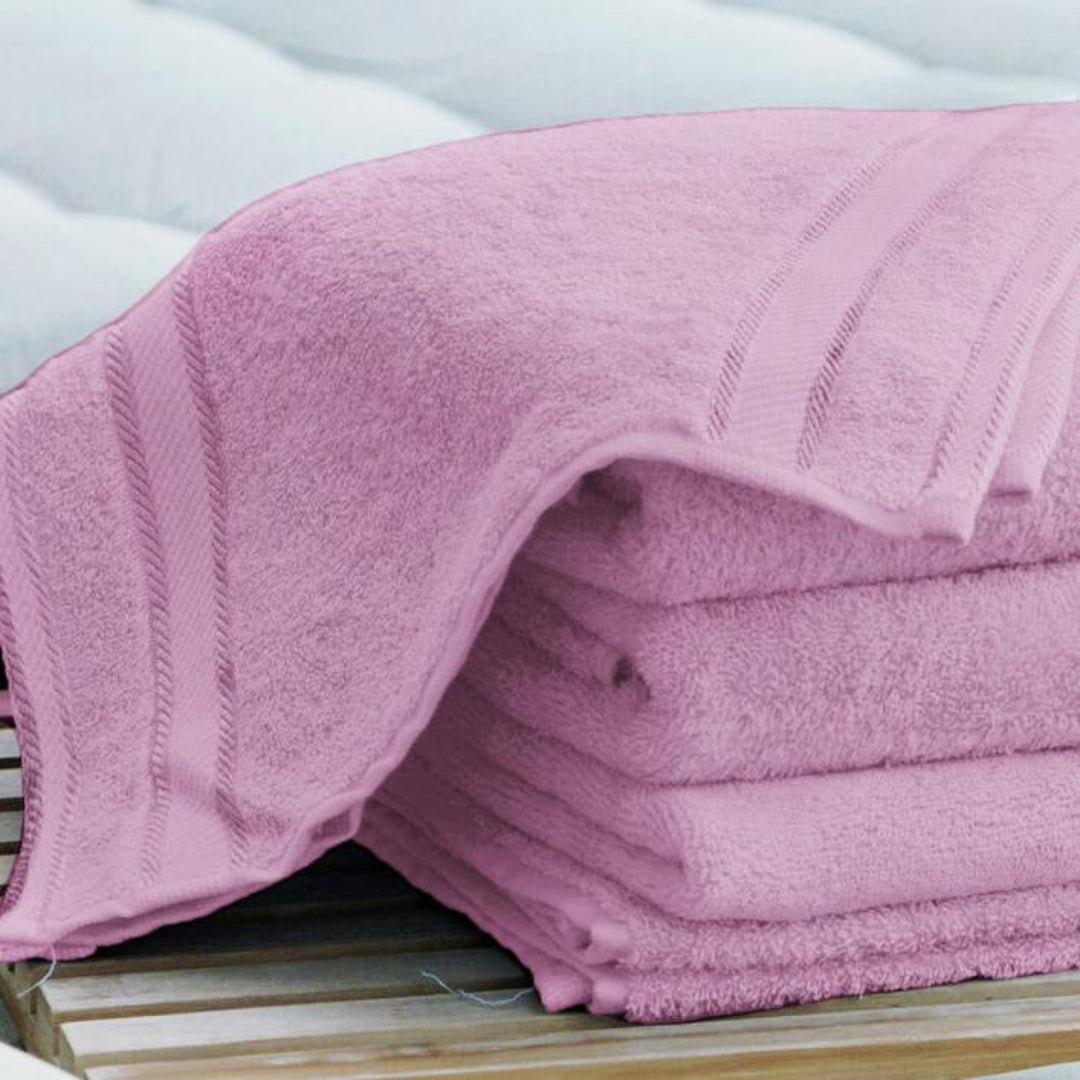 Kingtex Embroidered Hand Towel Rose Pink