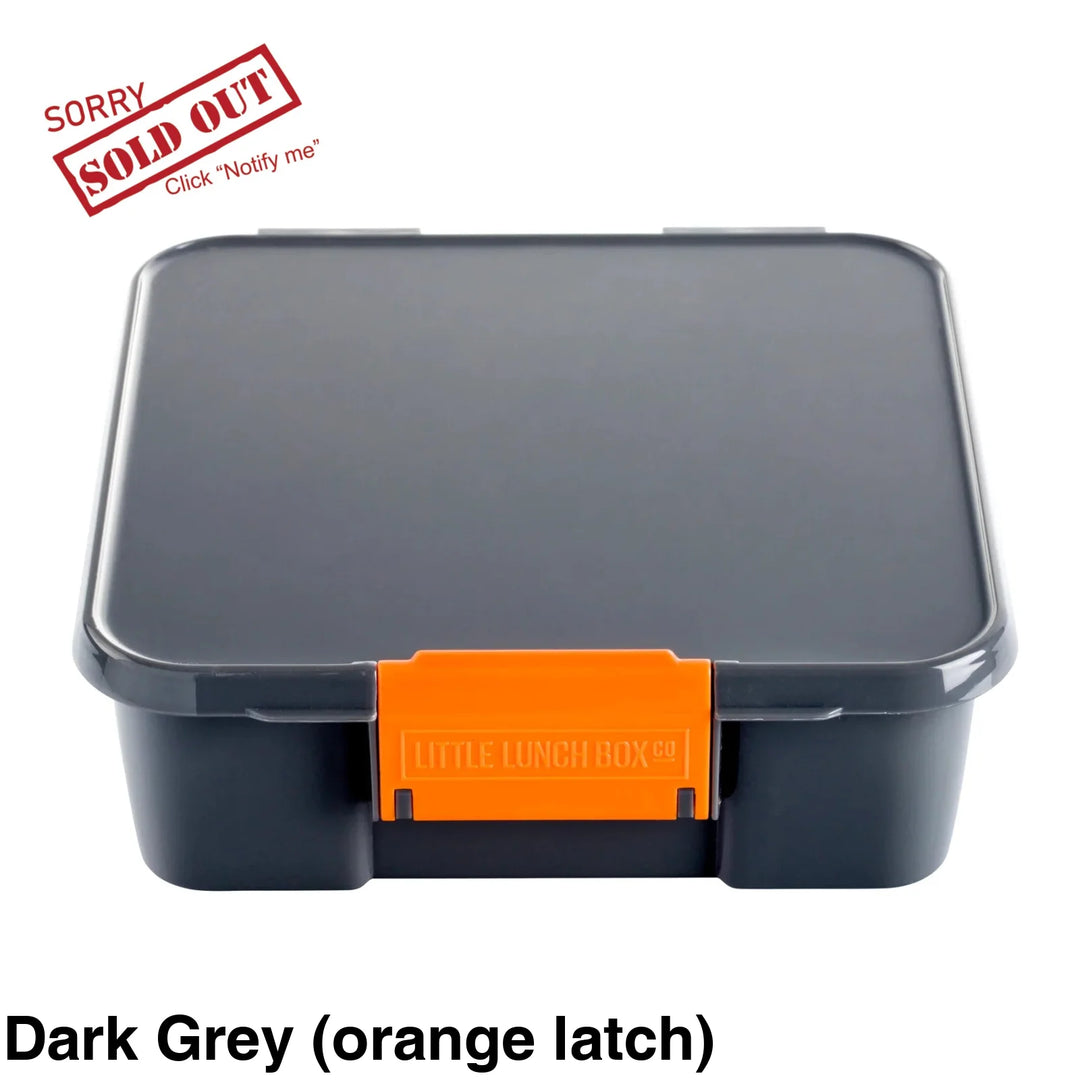 Little Lunchbox Co Bento Five Dark Grey (Orange Latch)