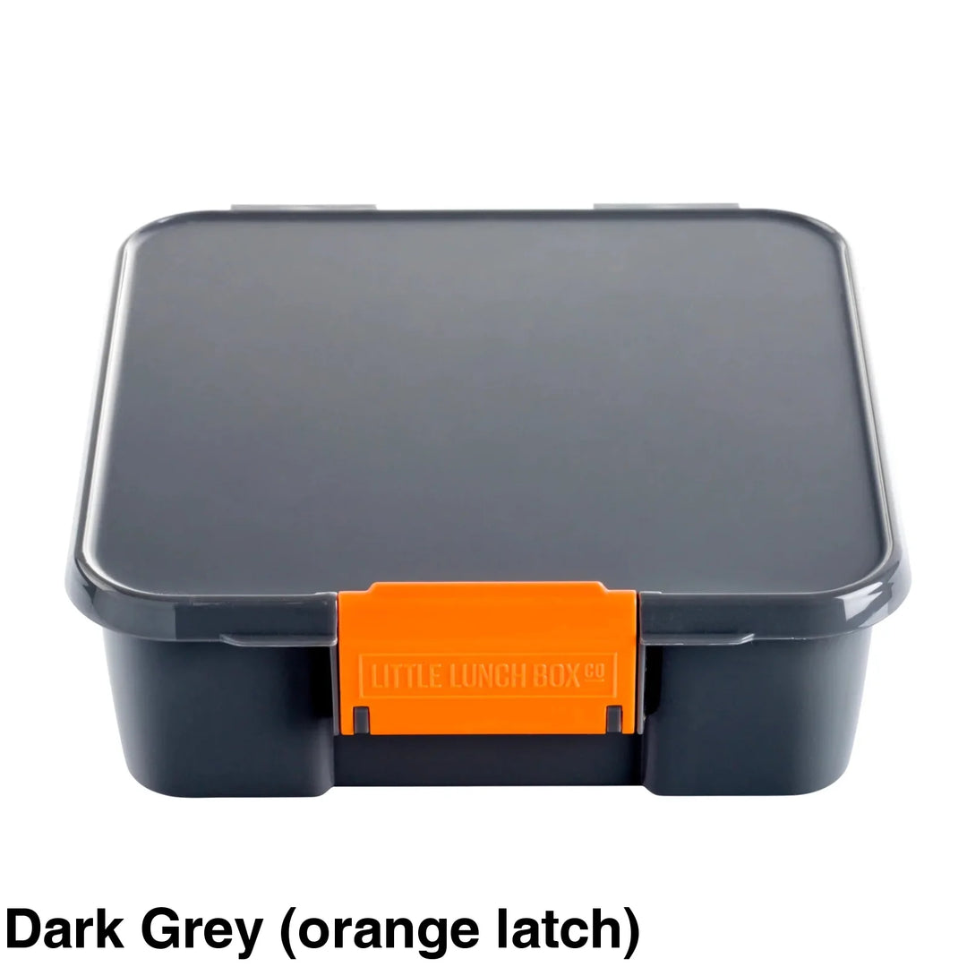 Little Lunchbox Co Bento Five Dark Grey (Orange Latch)