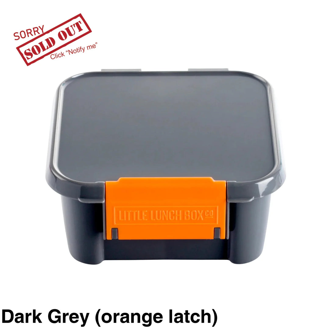 Little Lunchbox Co Bento Two Dark Grey (Orange Latch)