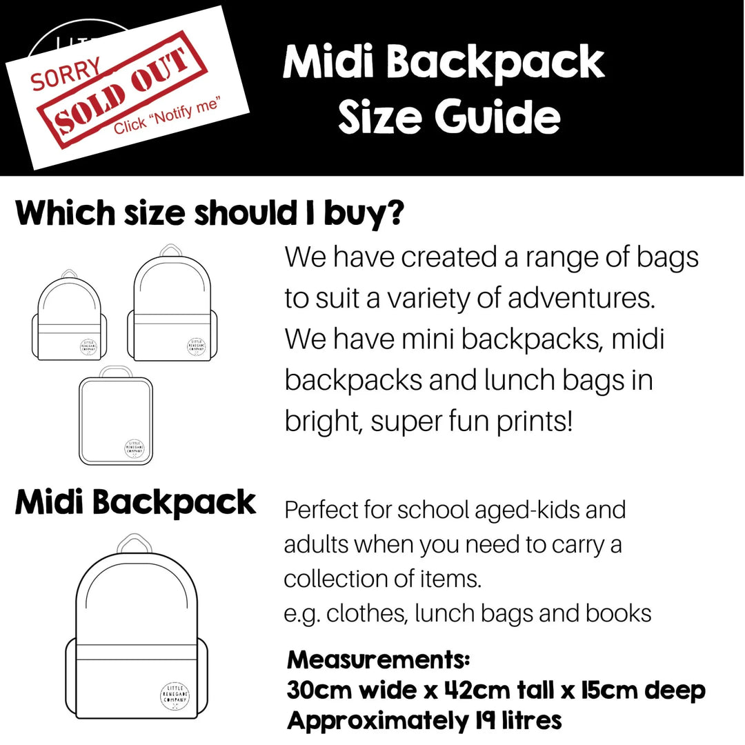 Little Renegade Company Midi Backpack - Retro (New Style)