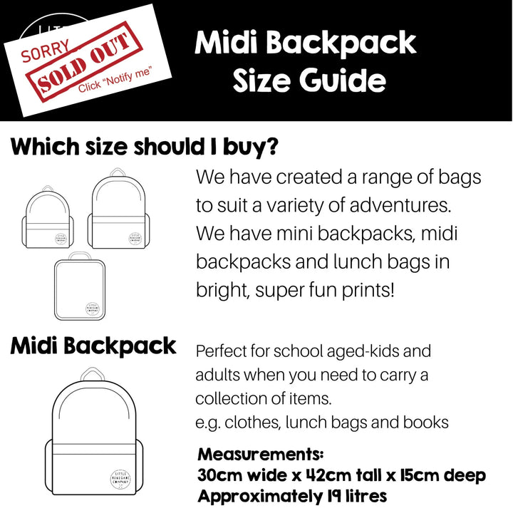 Little Renegade Company Midi Backpack - Retro (New Style)