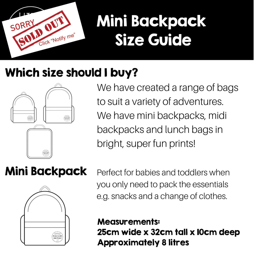 Little Renegade Company Mini Backpack - Retro (New Style)