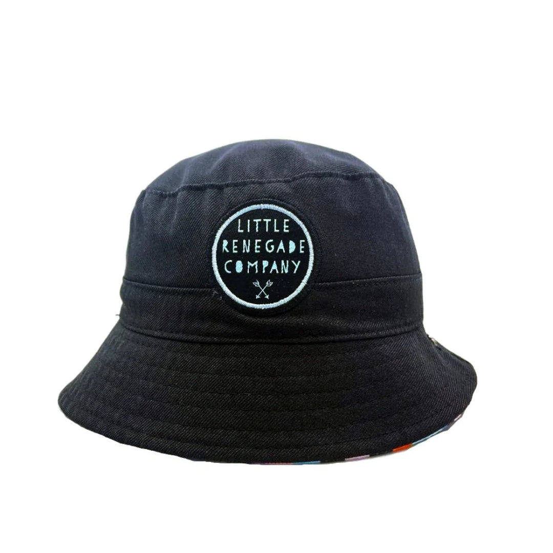 Little Renegade Company Reversible Bucket Hat - Bermuda/Black