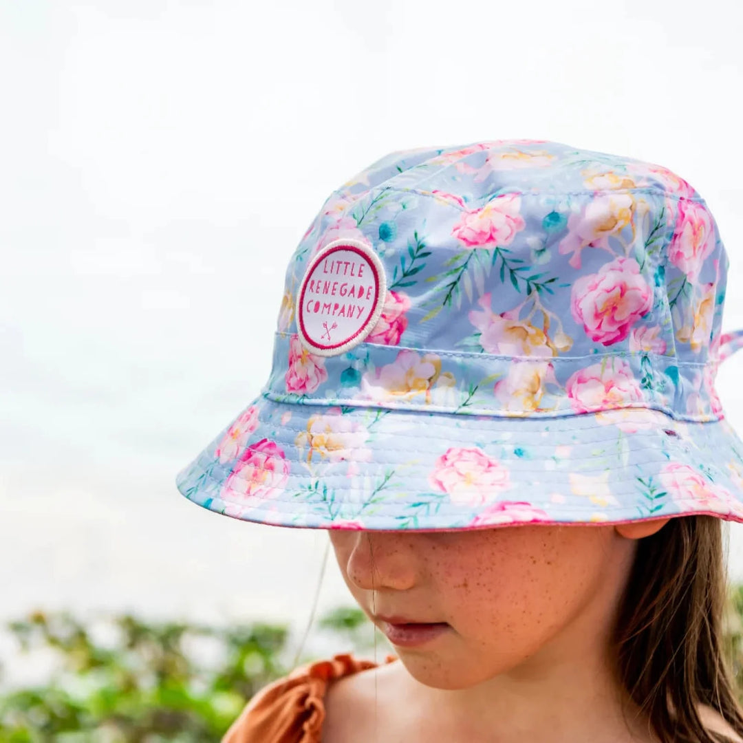 Little Renegade Company Reversible Bucket Hat - Camellia/Pink