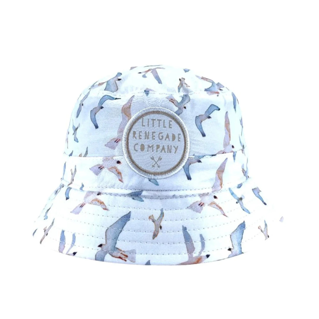 Little Renegade Company Reversible Bucket Hat - Gull/Beige