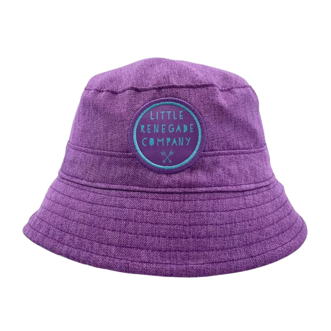 Little Renegade Company Reversible Bucket Hat - Lovely Bows/Purple