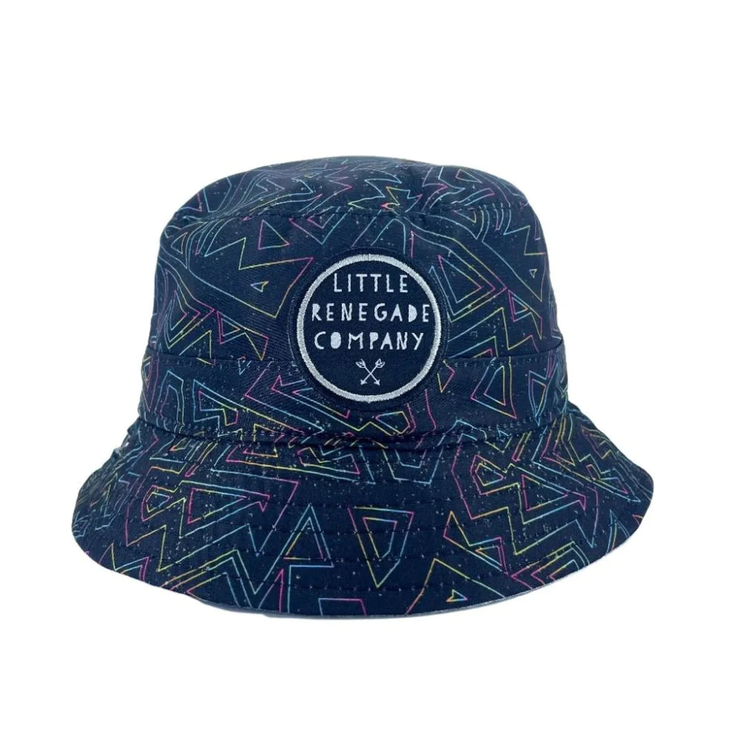 Little Renegade Company Reversible Bucket Hat - Retro/Grey