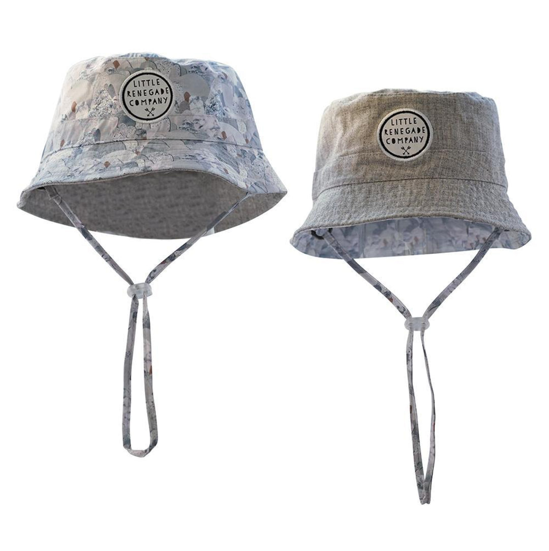 Little Renegade Company Reversible Bucket Hat - Snowday/grey