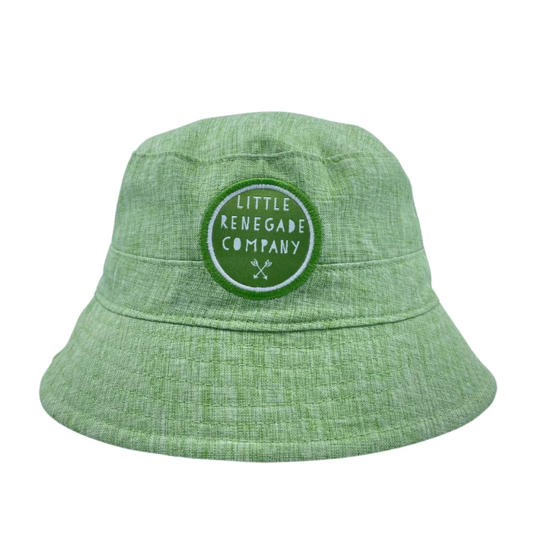 Little Renegade Company Reversible Bucket Hat - Wheels N Roads/Light Green