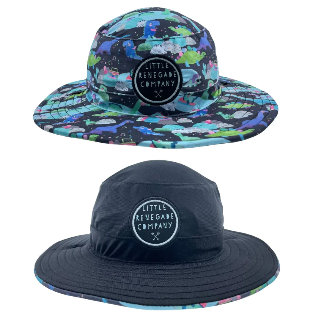 Little Renegade Company Reversible Swim Hat - Dino Party
