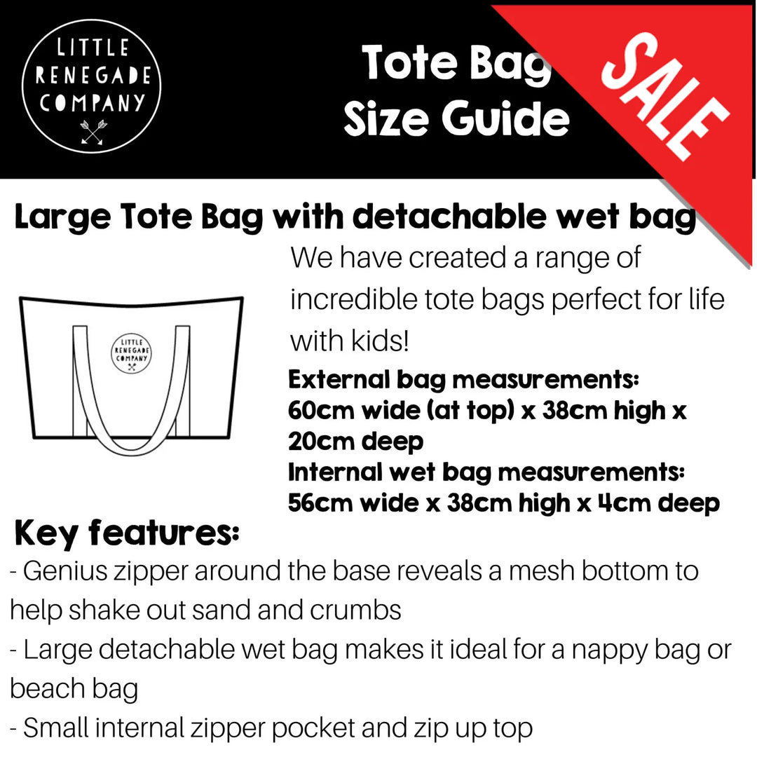 Little Renegade Large Tote Bag/ Nappy Bag - Spectrum