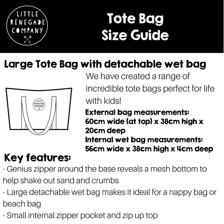 Little Renegade Large Tote Bag/ Nappy Bag - Spectrum