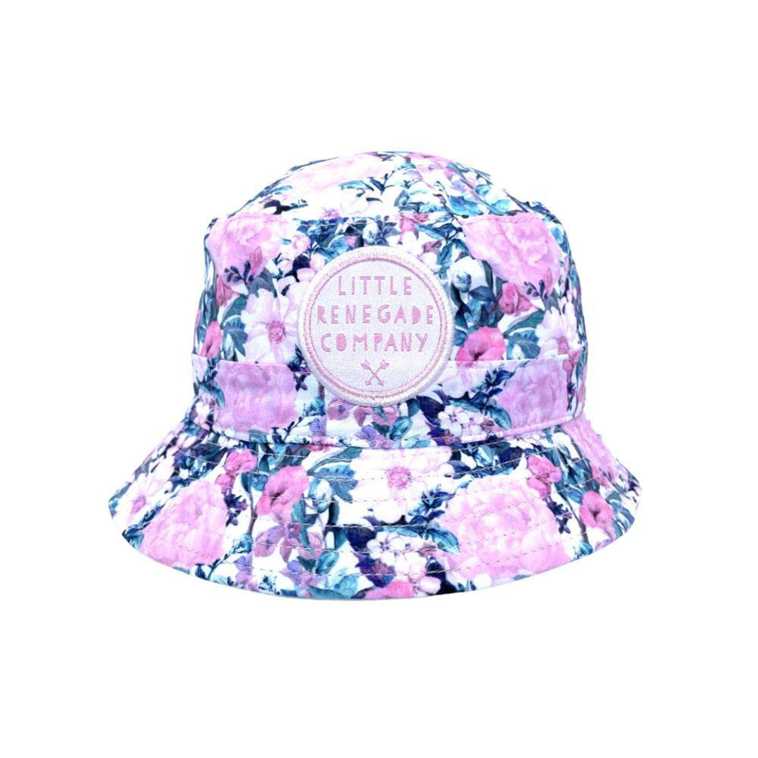 Little Renegade Reversible Bucket Hat - Flourish/ White