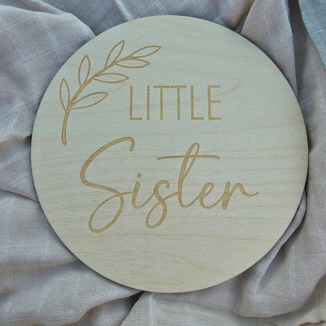 Little Sister Engraved Disc - Leaf