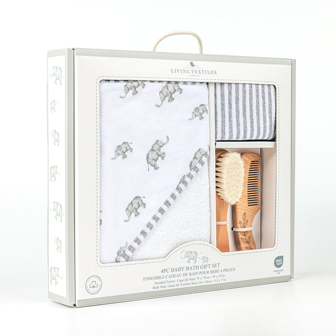 Living Textiles 4 Piece Baby Bath Gift Set