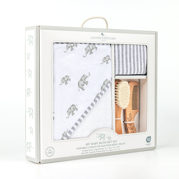Living Textiles 4 Piece Baby Bath Gift Set