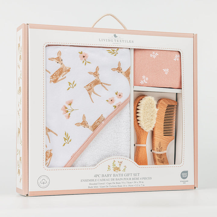 Living Textiles 4 Piece Baby Bath Gift Set