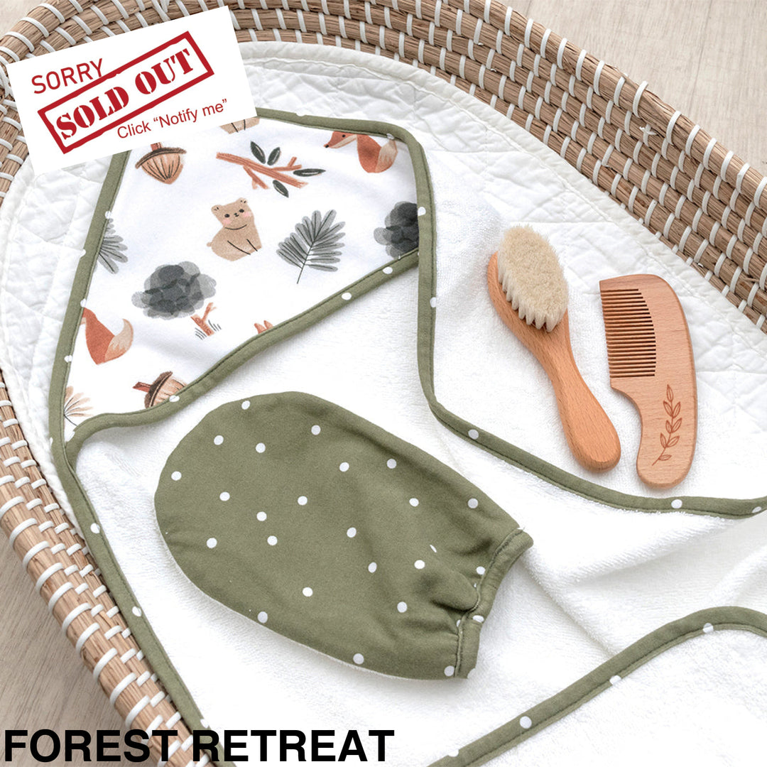 Living Textiles 4 Piece Baby Bath Gift Set Forest Retreat