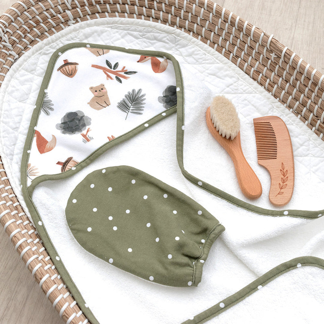 Living Textiles 4 Piece Baby Bath Gift Set Forest Retreat
