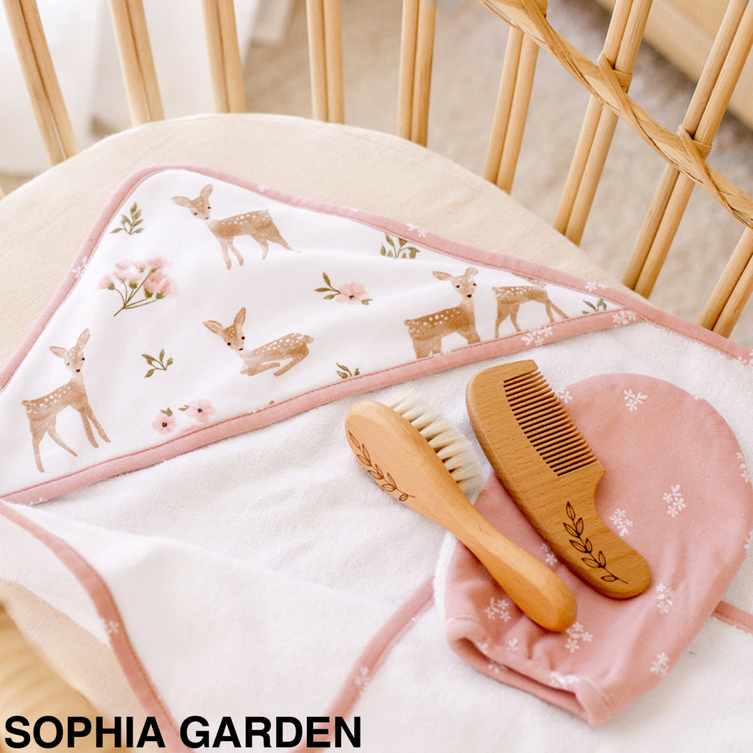 Living Textiles 4 Piece Baby Bath Gift Set Sophia Garden