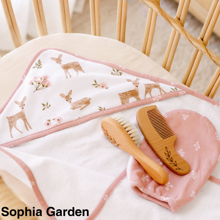 Living Textiles 4 Piece Baby Bath Gift Set Sophia Garden