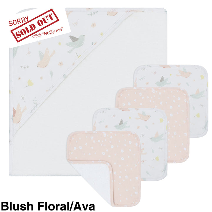 Living Textiles 5Pc Bath Gift Set Blush Floral/Ava