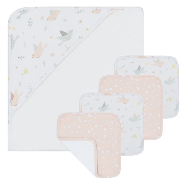 Living Textiles 5Pc Bath Gift Set Blush Floral/Ava
