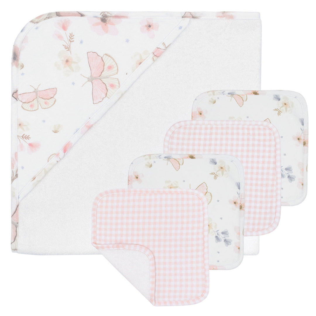 Living Textiles 5Pc Bath Gift Set Butterfly/Gingham