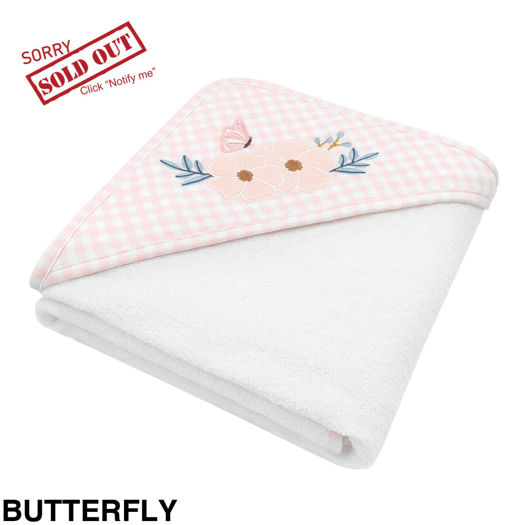 Living Textiles Baby Hooded Towels Butterfly