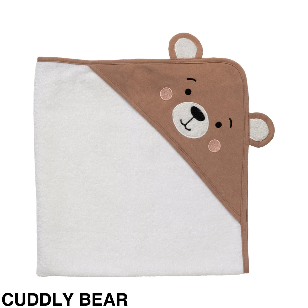 Living Textiles Baby Hooded Towels Cuddly Bear
