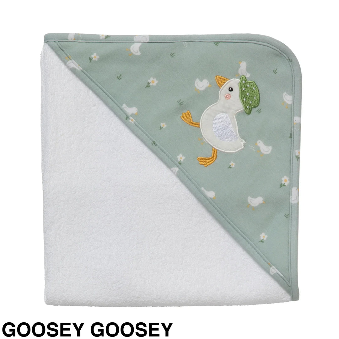 Living Textiles Baby Hooded Towels Goosey Goosey