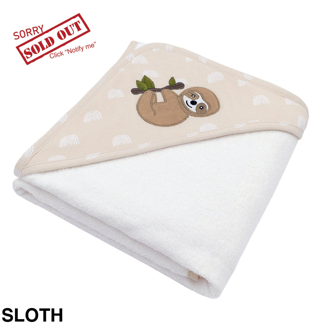 Living Textiles Baby Hooded Towels Sloth