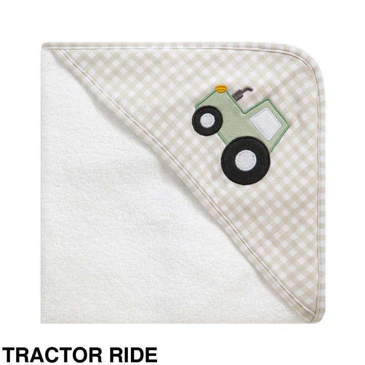 Living Textiles Baby Hooded Towels Tractor Ride