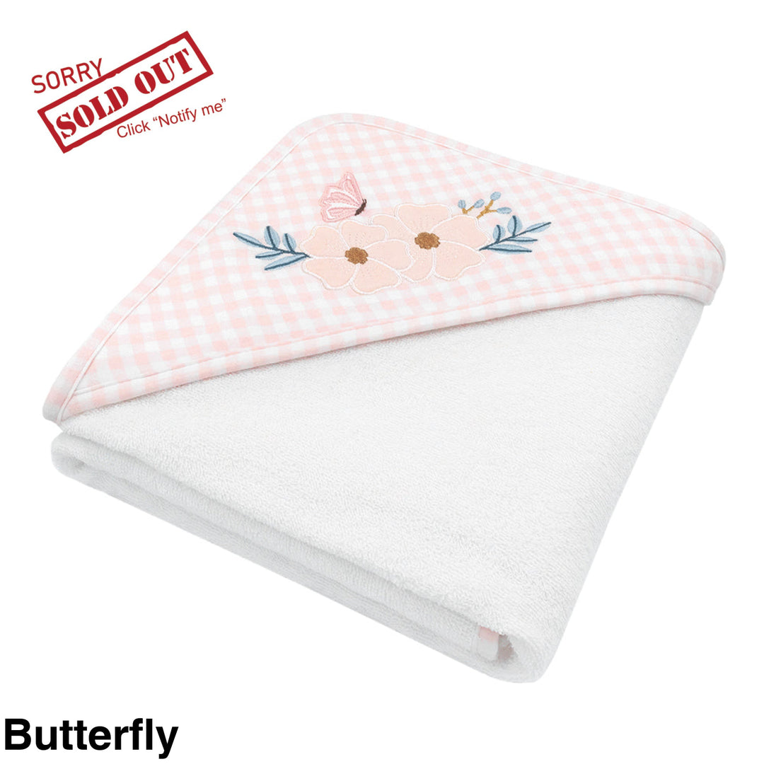 Living Textiles Baby Hooded Towels Butterfly