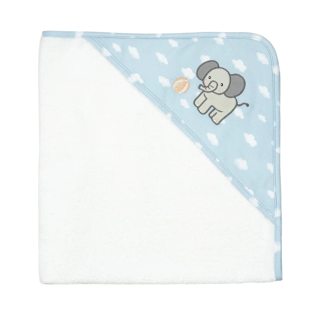 Living Textiles Baby Hooded Towels Elephant Playtime
