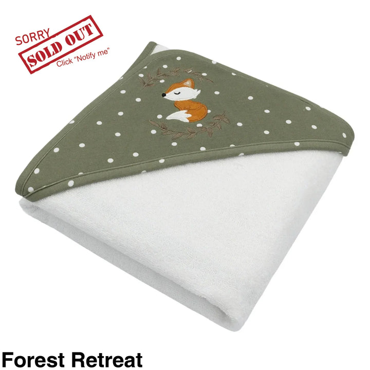 Living Textiles Baby Hooded Towels Forest Retreat