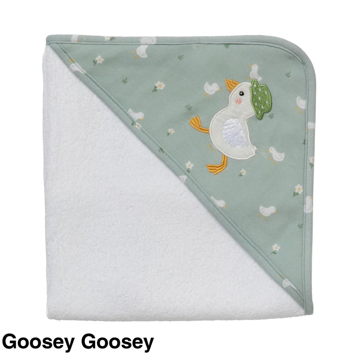 Living Textiles Baby Hooded Towels Goosey Goosey