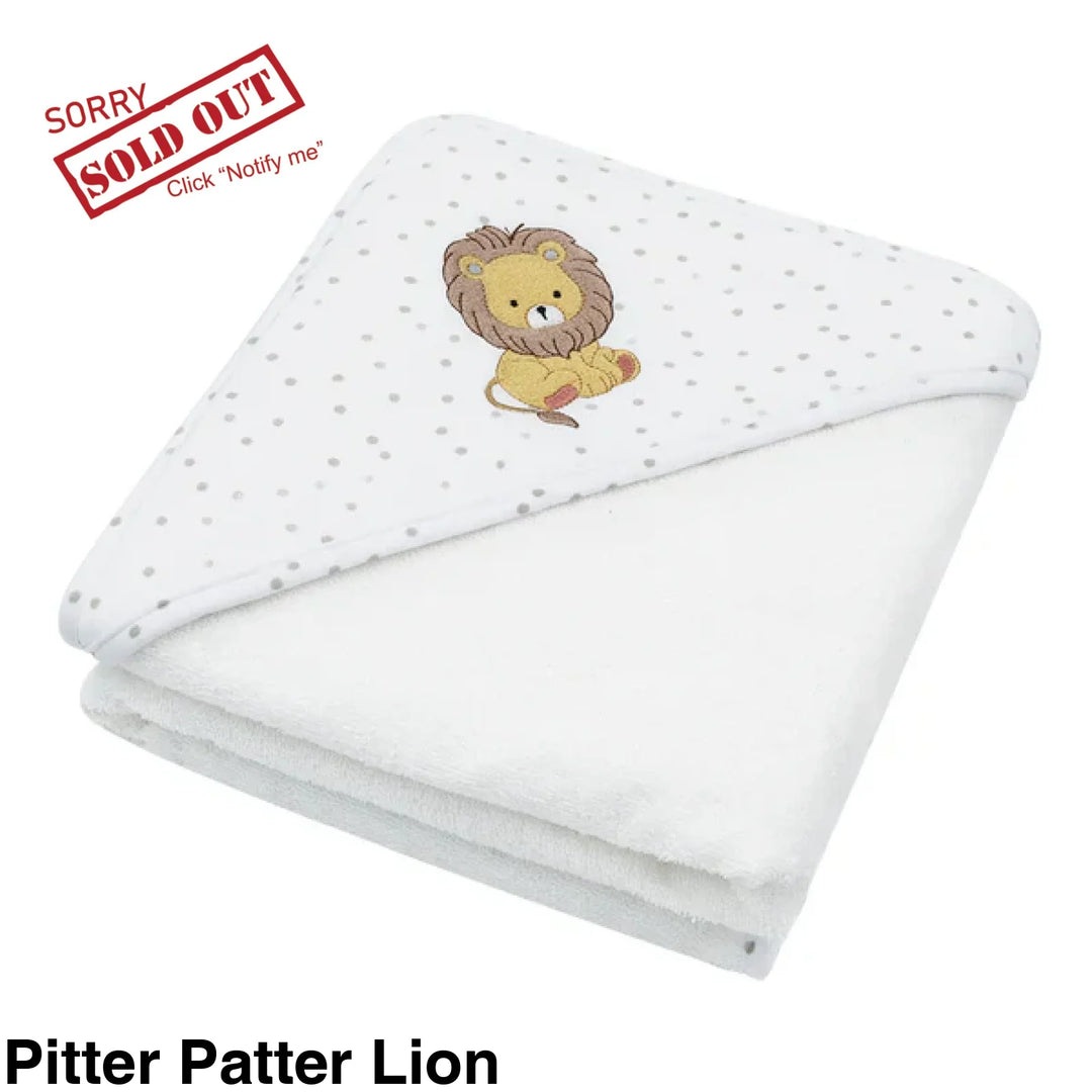 Living Textiles Baby Hooded Towels Pitter Patter Lion