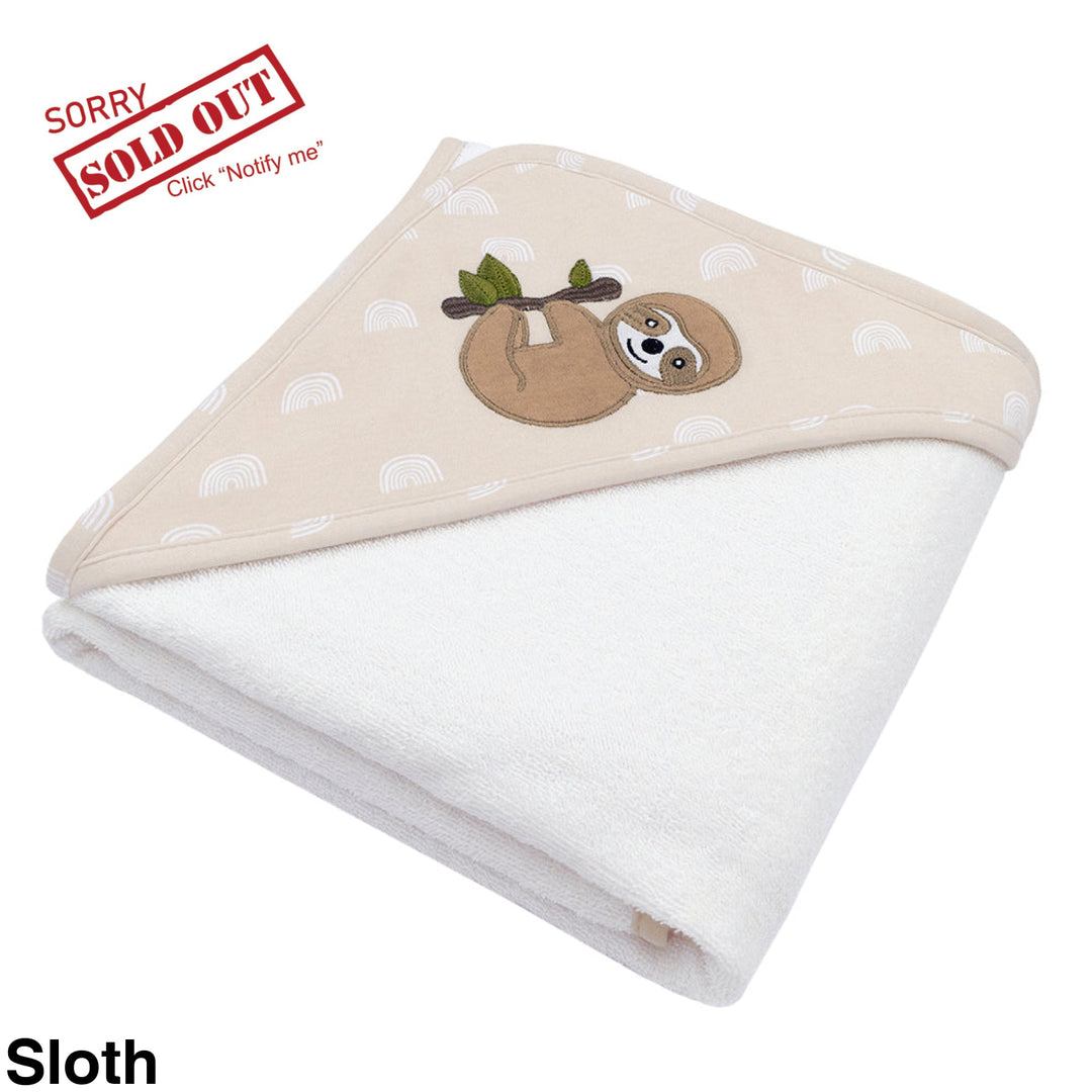 Living Textiles Baby Hooded Towels Sloth