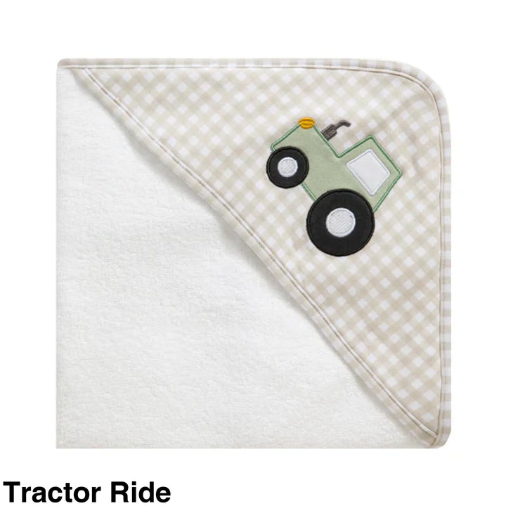 Living Textiles Baby Hooded Towels Tractor Ride