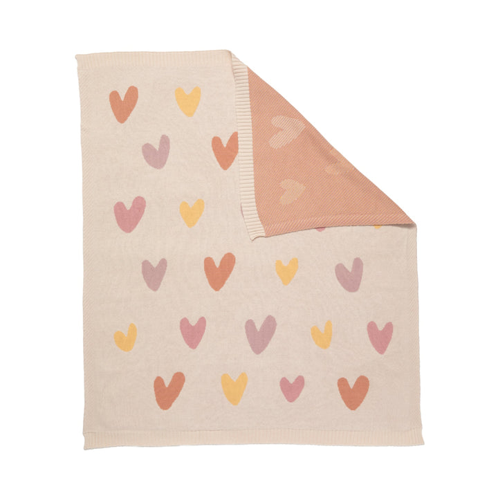 Living Textiles Knit Baby Blanket Bohemian Bliss Hearts