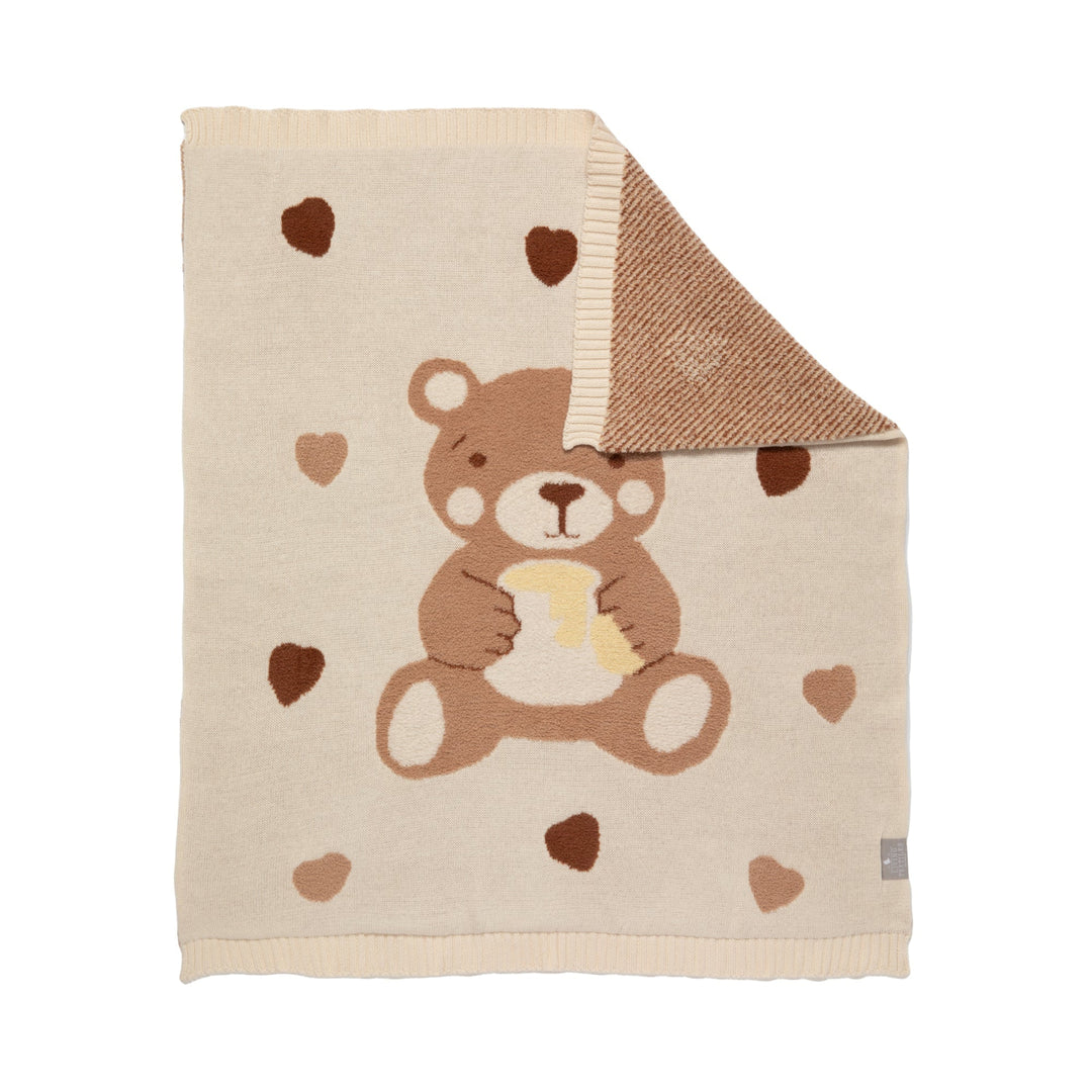 Living Textiles Knit Baby Blanket Cuddly Bear
