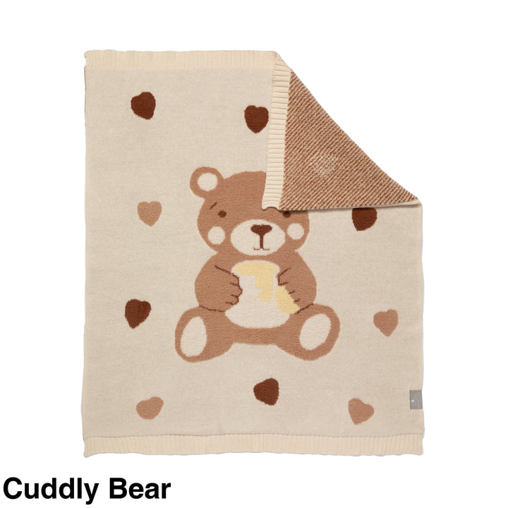 Living Textiles Knit Baby Blanket Cuddly Bear