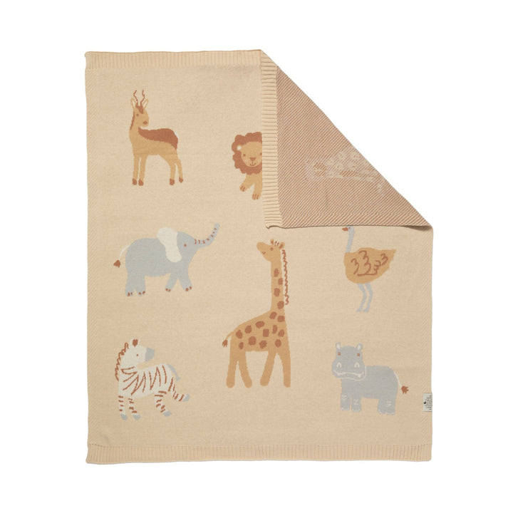 Living Textiles Knit Baby Blanket Wild Safari