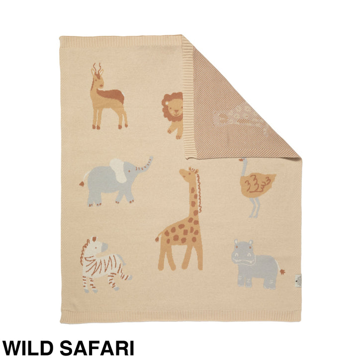 Living Textiles Knit Baby Blanket Wild Safari