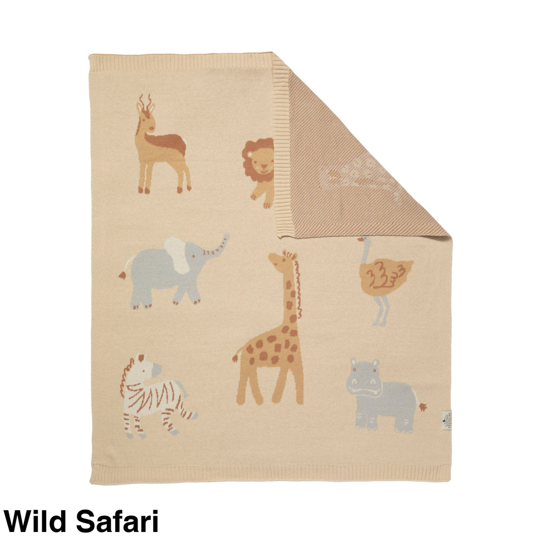 Living Textiles Knit Baby Blanket Wild Safari